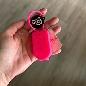 PINK VS SANITIZER HOLDER/KEYCHAIN